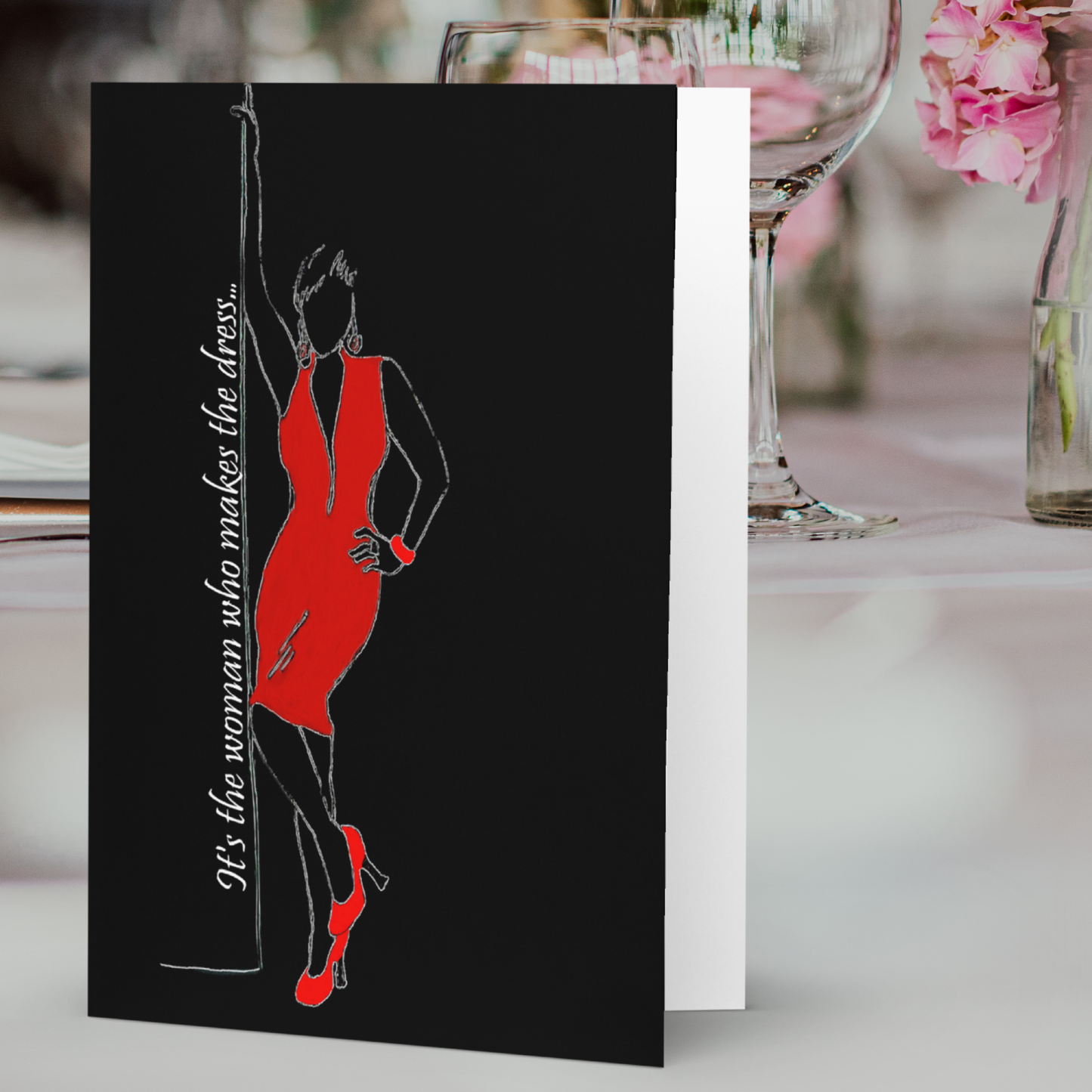 Card Title: That Red Dress