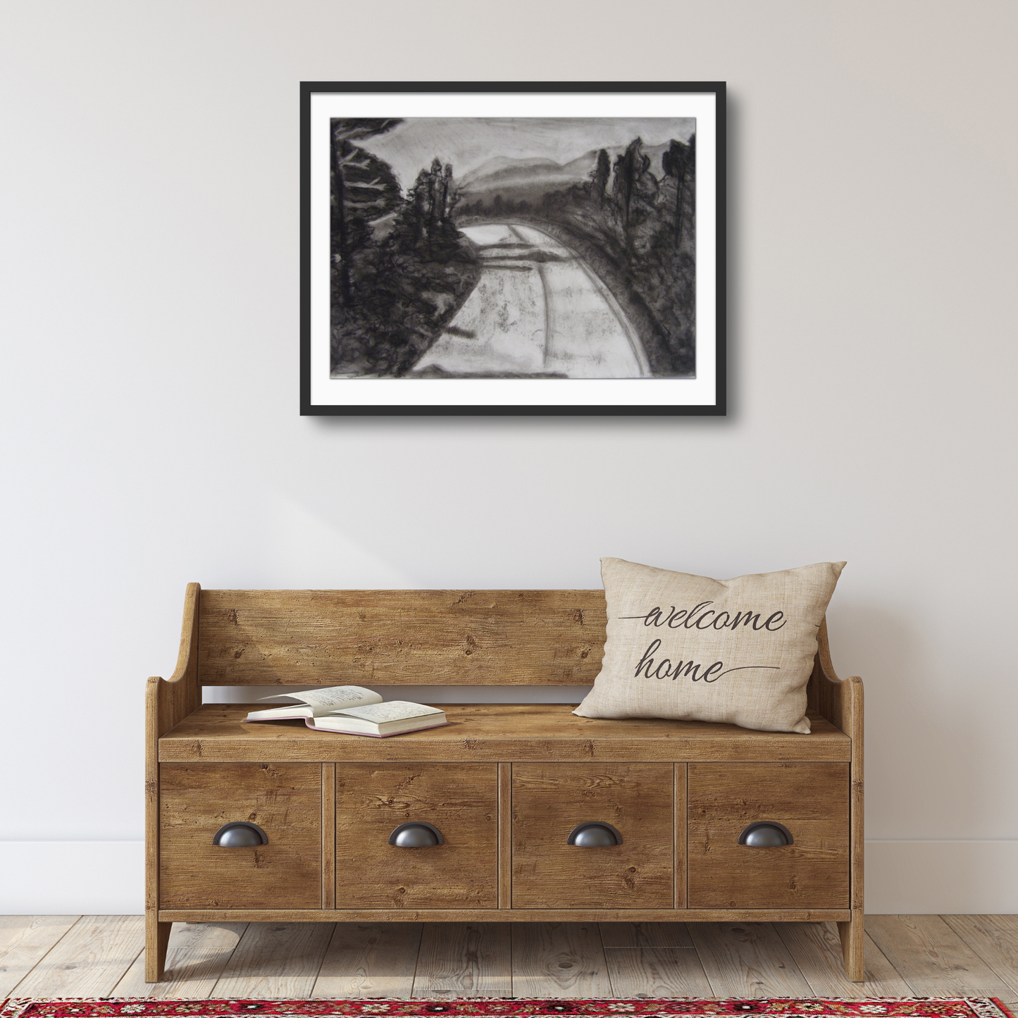 Wall Art: Charcoal Road