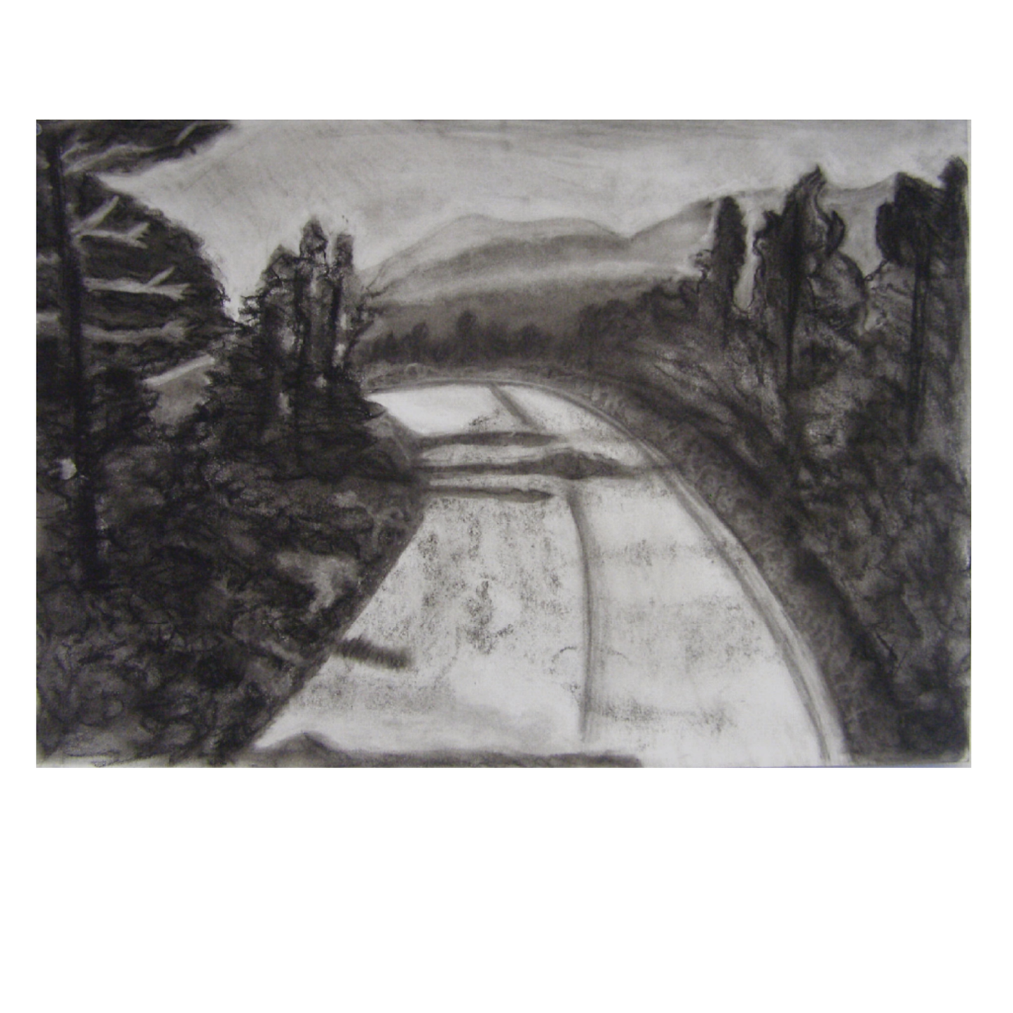 Wall Art: Charcoal Road
