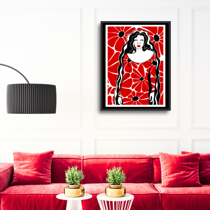 Wall Art: Femininity Red