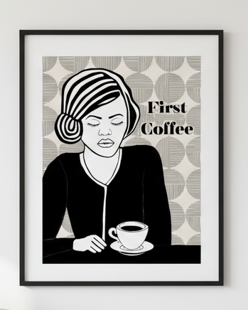 Wall Art: First Coffee