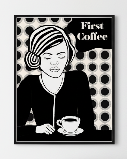 Wall Art: First Coffee