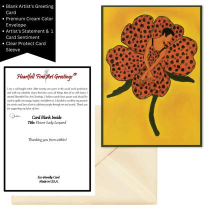 Card Title: Flower Lady Leopard