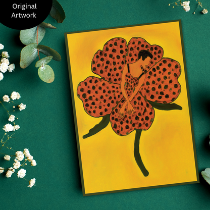 Card Title: Flower Lady Leopard
