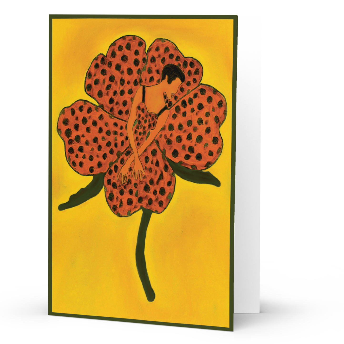 Card Title: Flower Lady Leopard
