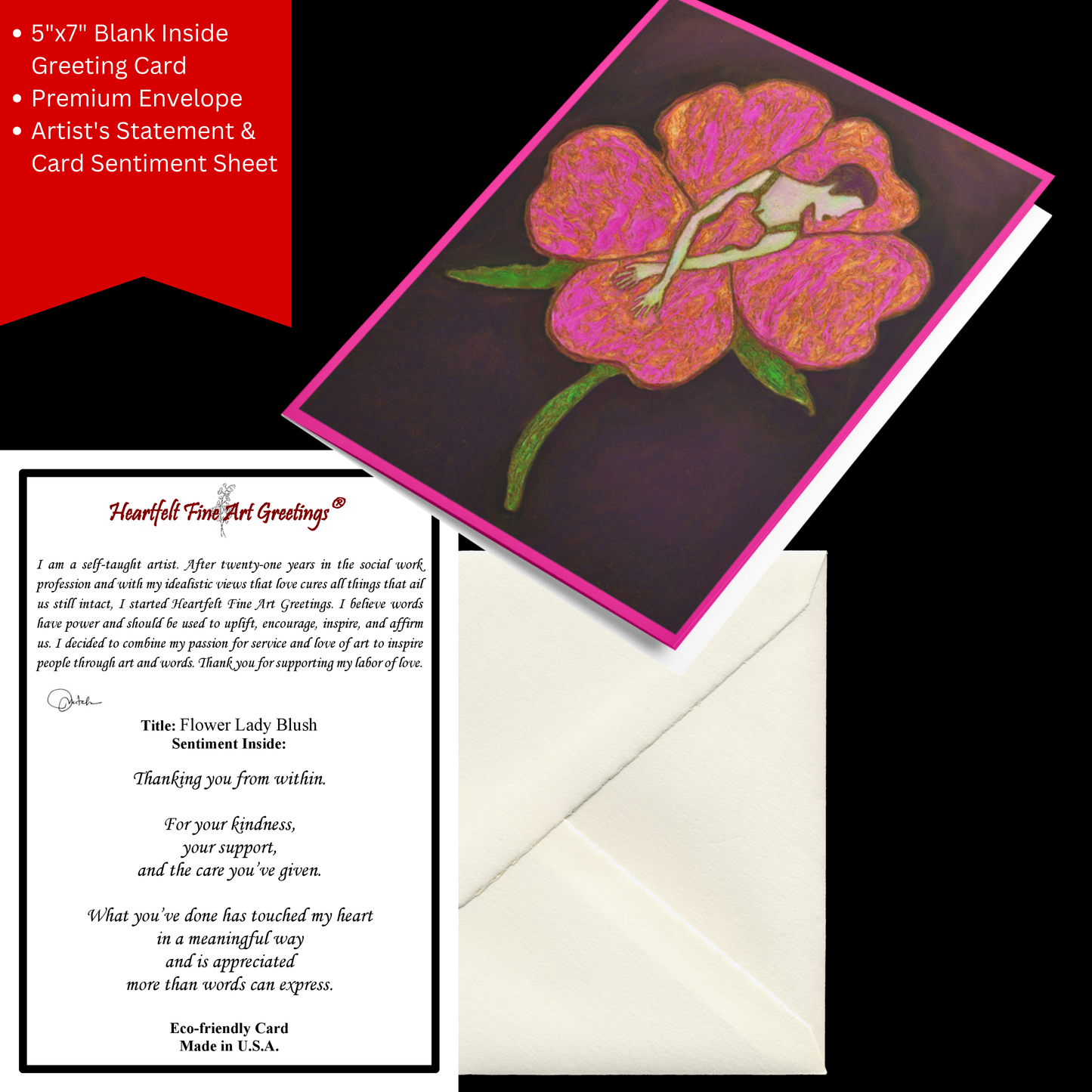 Card Title: Flower Lady Blush