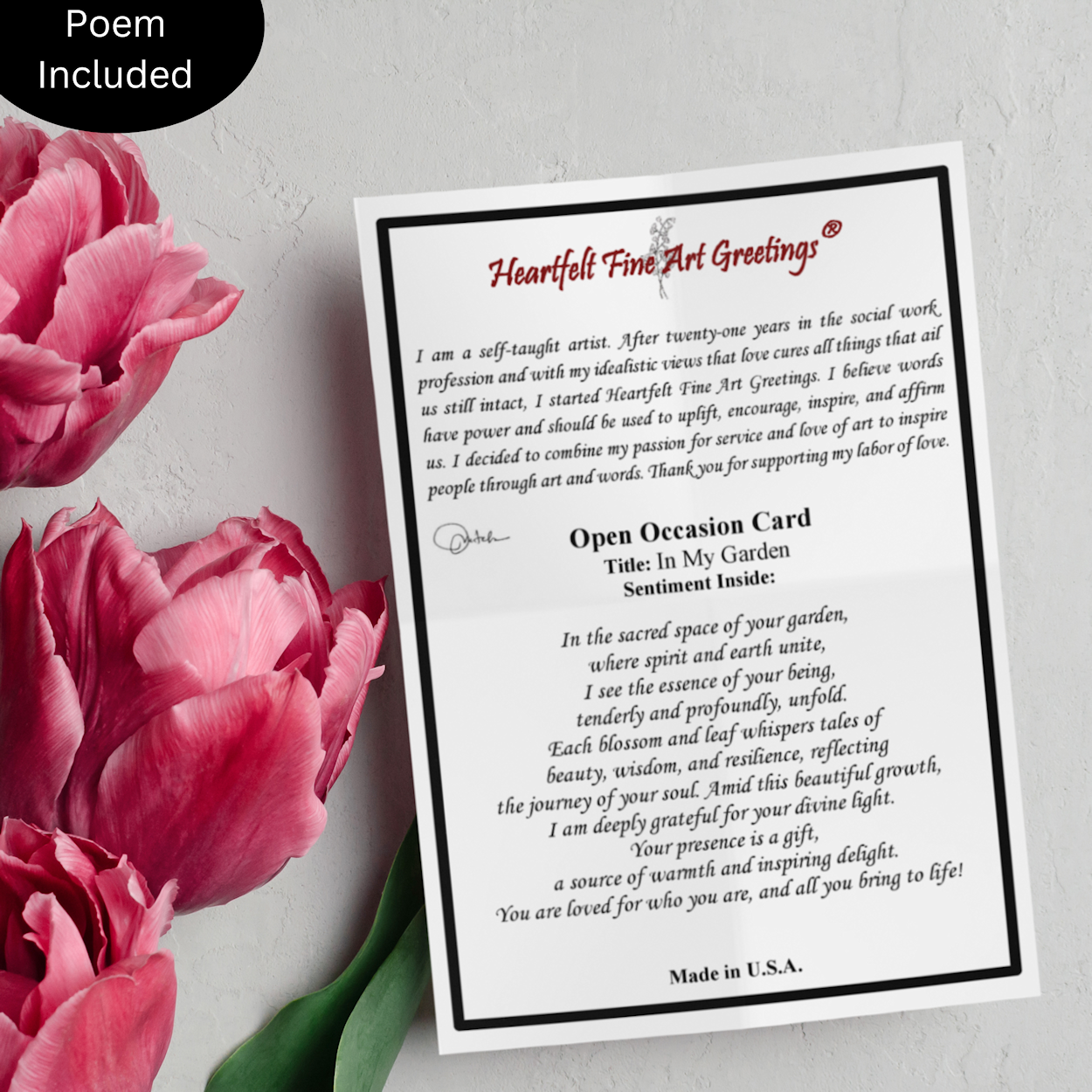 Card Title: In My Garden