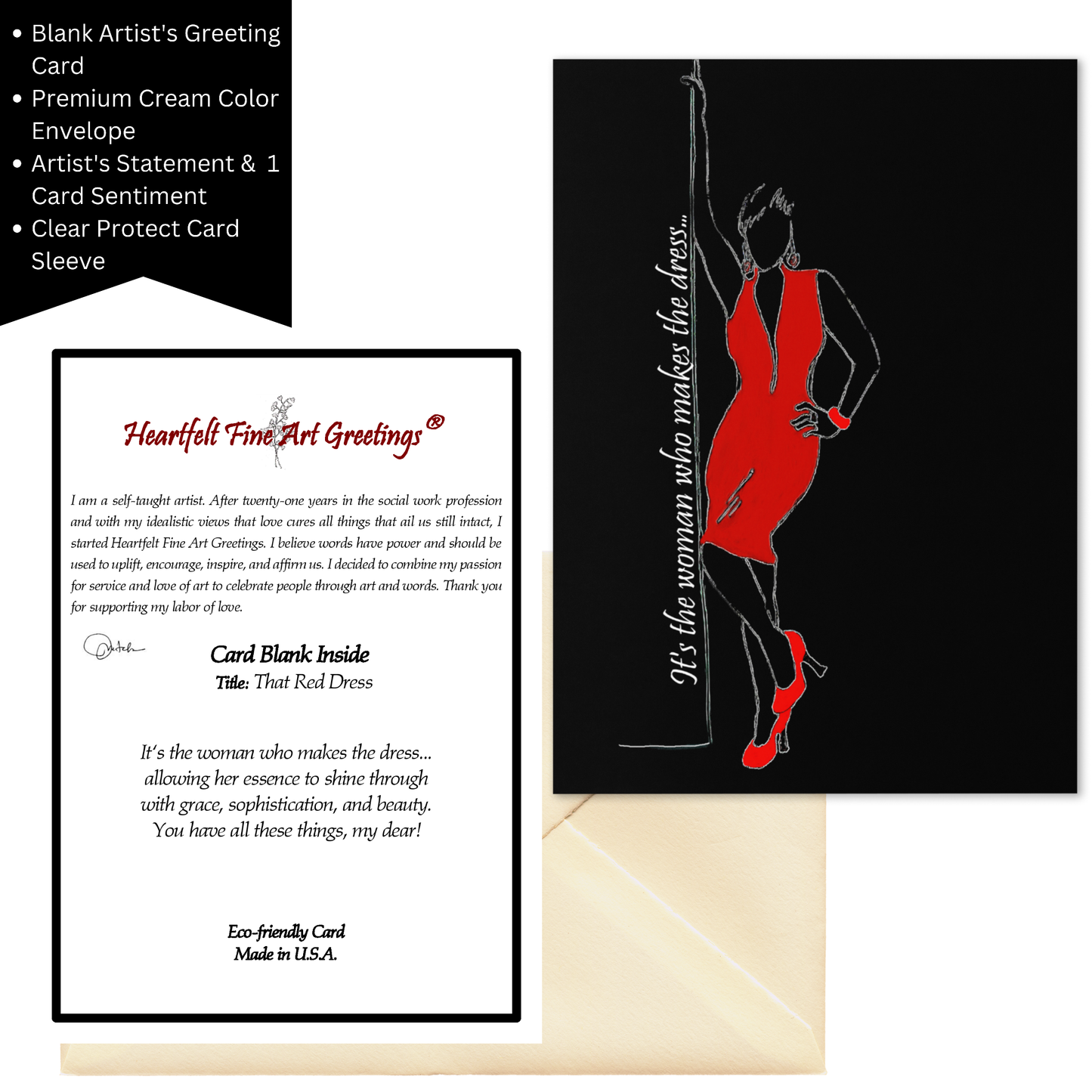 Card Title: That Red Dress