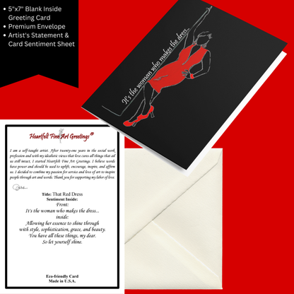 Card Title: That Red Dress