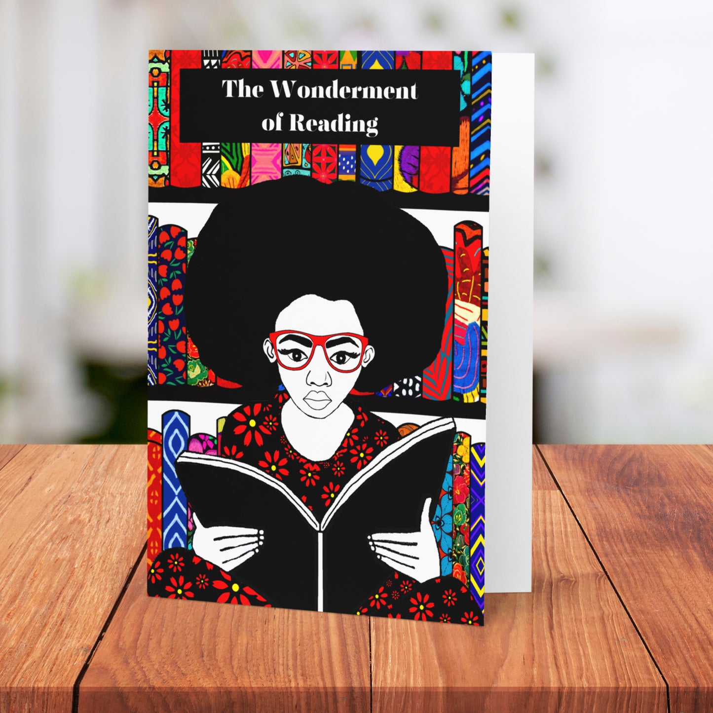 Card Title: The Wonderment of Reading