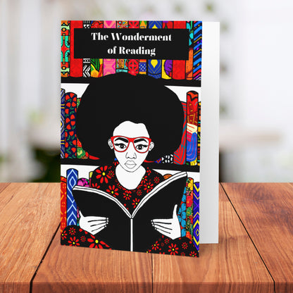 Card Title: The Wonderment of Reading